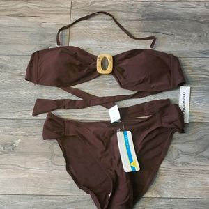Brown 2 piece bathing Suit 🤎